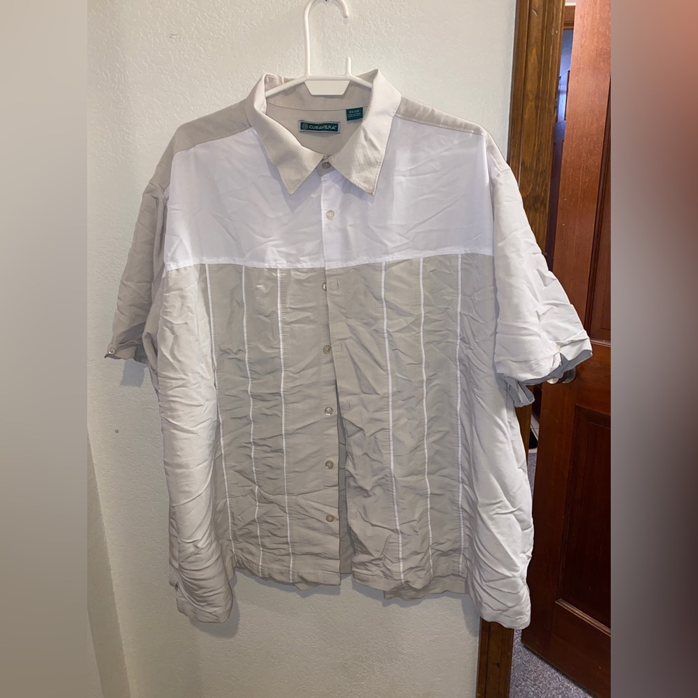 Cubavera Mens Short Sleeve Button Up Shirt Size 2XL
